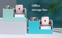 Load image into Gallery viewer, desk organizers mint green and electric blue
