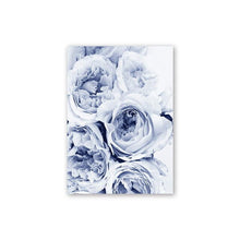 Load image into Gallery viewer, wall art set blue flower
