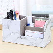 Load image into Gallery viewer, desk organizer marble white
