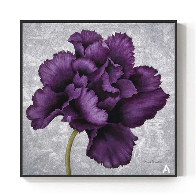 wall art purple flower