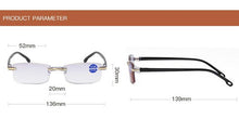 Load image into Gallery viewer, anti-blue light glasses product measurements
