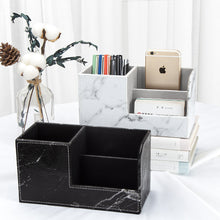 Load image into Gallery viewer, desk organizers marble black and white
