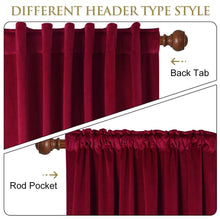 Load image into Gallery viewer, red Velvet Room Divider - Long Luxury Blackout Curtain
