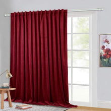 Load image into Gallery viewer, red Velvet Room Divider - Long Luxury Blackout Curtain
