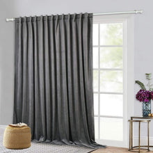 Load image into Gallery viewer, Velvet Room Divider - Long Luxury Blackout Curtain gray
