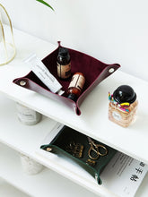 Load image into Gallery viewer, Storage Box in Leather  - Sundries Basket - Night Stand Jewelry Holder - Multiple Colors
