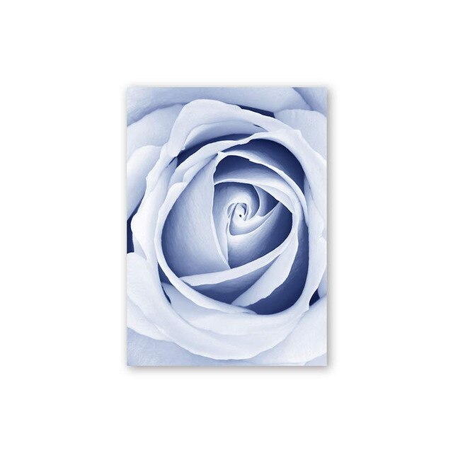 wall art set blue rose