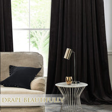 Load image into Gallery viewer, black Velvet Room Divider - Long Luxury Blackout Curtain
