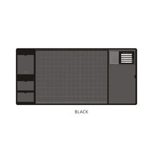 Load image into Gallery viewer, desk organizer mat mouse pad black
