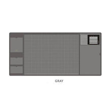 Load image into Gallery viewer, desk organizer mat mouse pad gray

