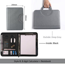 Load image into Gallery viewer, Executive Portfolio - Leather File Organizer
